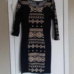 3/4 sleeve midi dress